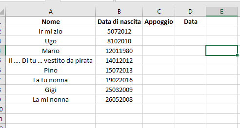 da stringa a data