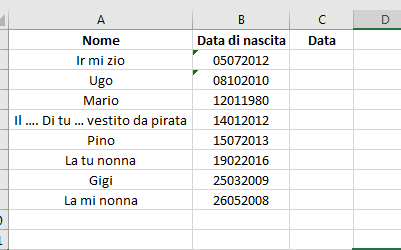 da stringa a data